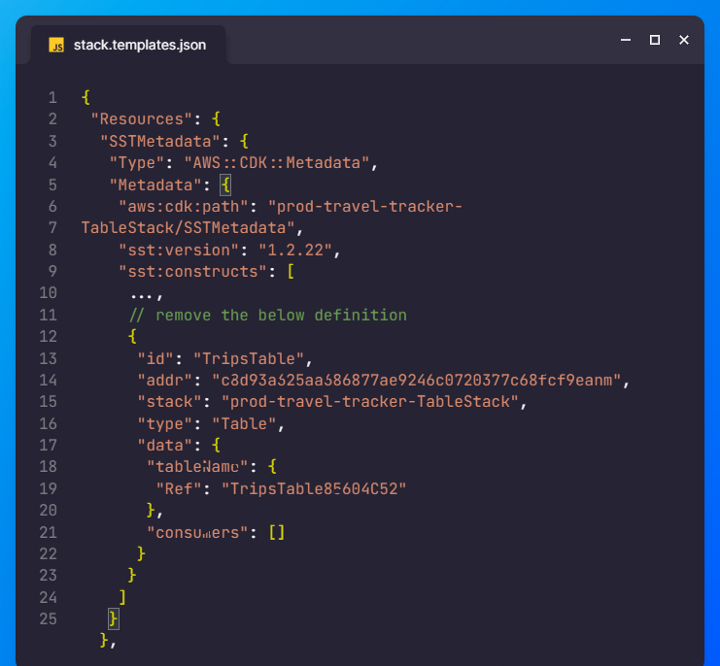 Contents of the stack.templates.json file