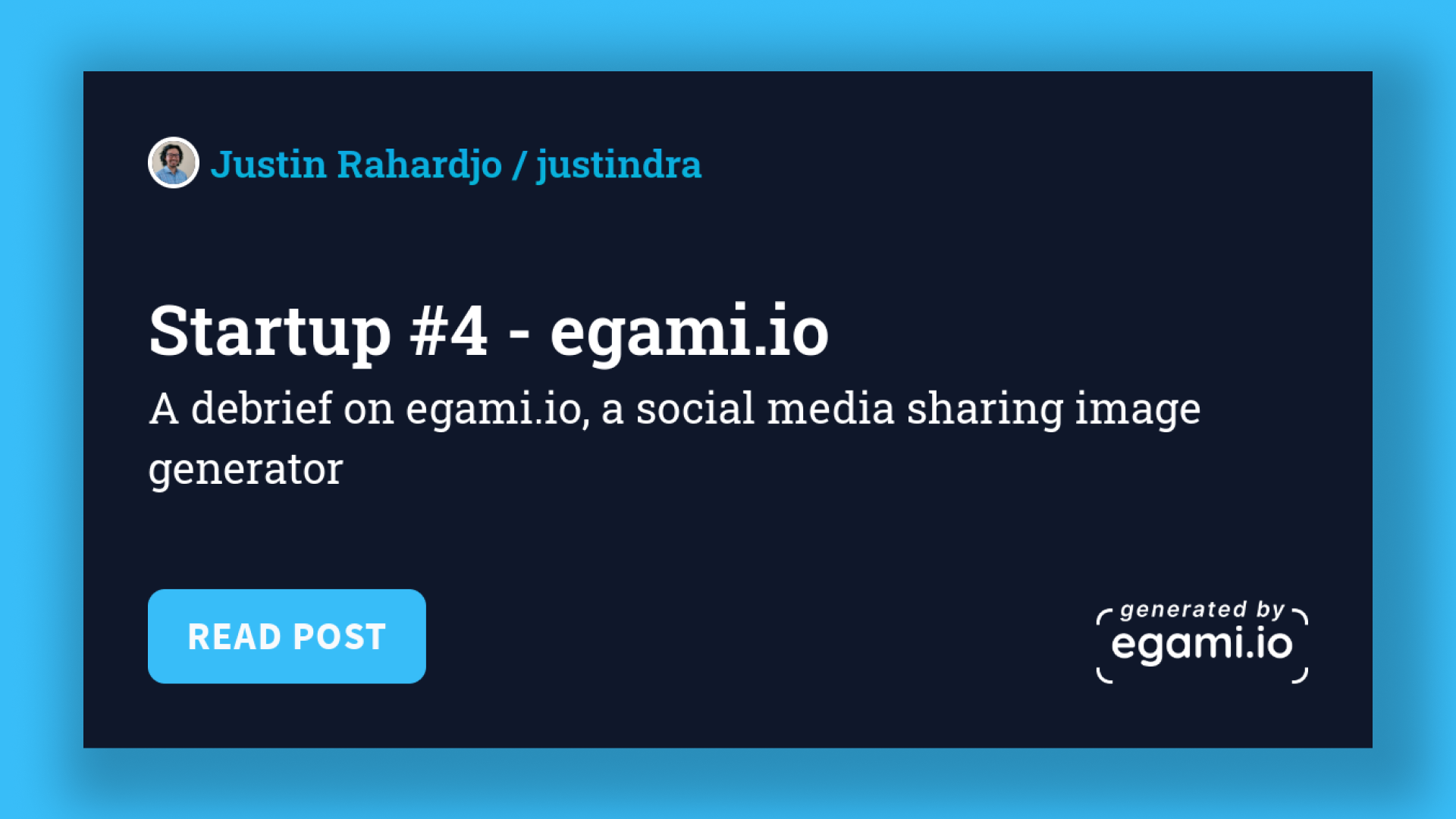 An example of the generated image from egami